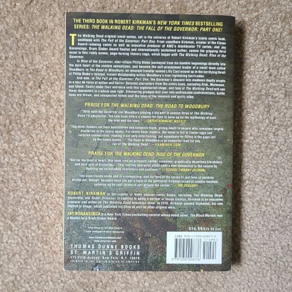 4/$20‎ The Walking Dead:The Fall of the Governor:Part One by Robert Kirkman - Picture 2 of 6